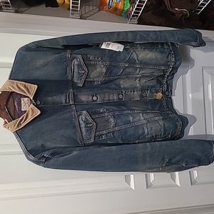 Polo Ralph Lauren Line Jean Distressed Denim Trucker Jacket